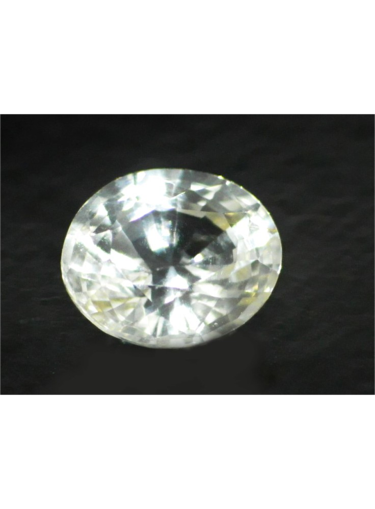 WHITE SAPPHIRE UNHEATED 0.89 CTS 17489 - HIGHLY LUSTROUS GEM FLAWLES