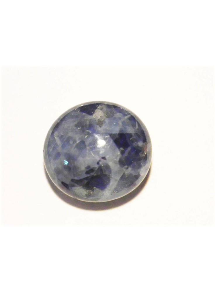 SAPPHIRE CABOCHON BLUE - WHITE 14.20 CTS 17909 - GORGEOUS GEM FOR ENGAGEMENT RING