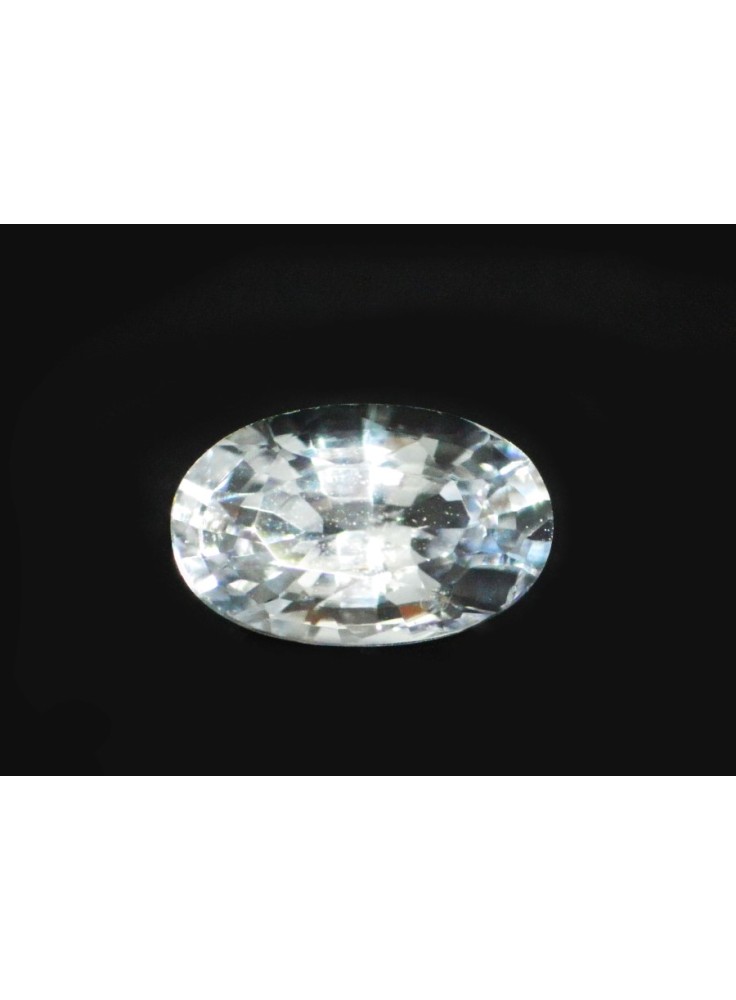 WHITE SAPPHIRE 1.13 CTS 19039 - HIGHLY LUSTROUS GEM
