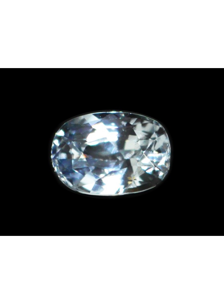 WHITE SAPPHIRE UNHEATED FLAWLESS 1.43 CTS 19052 - HIGHLY LUSTROUS GEM
