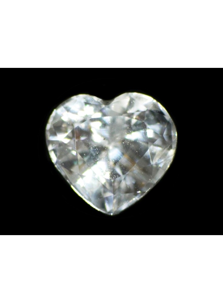 WHITE SAPPHIRE UNHEATED HEART 1.46 Cts 19720 - Flawless Gorgeous Gem for Engagement Ring