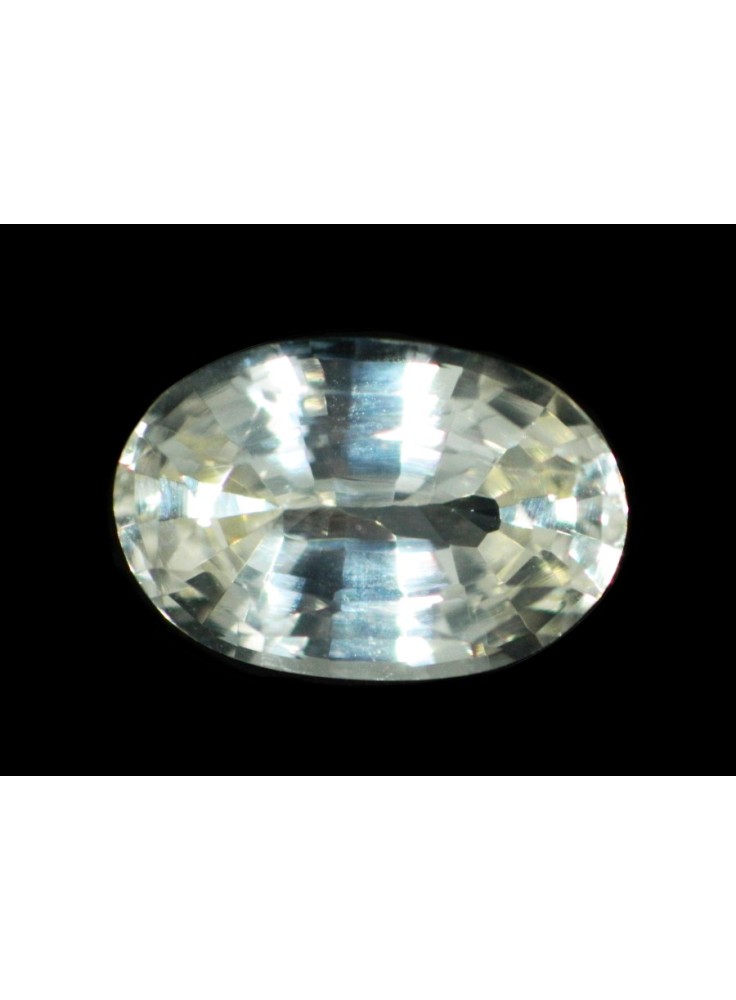 WHITE SAPPHIRE UNHEATED FLAWLESS 1.37 Cts 19822 - HIGHLY LUSTROUS GEM