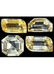 CITRINE GOLDEN YELLOW 4 PIECES 8.39 CARATS - 20188 Gorgeous Golden Yellow