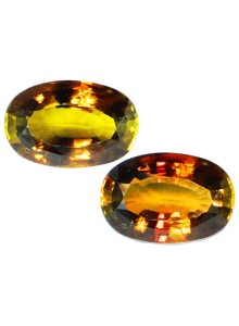 TOURMALINE COLOR CHANGE 3.02 CARATS OVAL SHAPE - 20272 Beautiful Mix of Red Yellow & Green