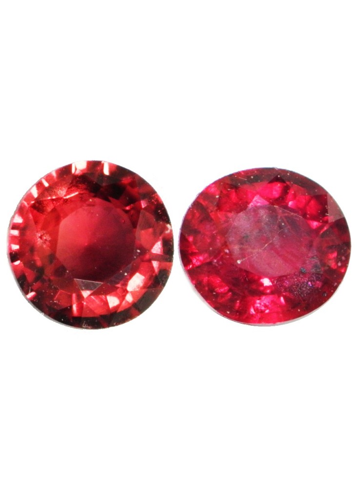 Ruby Vivid Red Pair Unheated 0.62 Cts - Natural Sri Lanka Loose Gemstone 20983