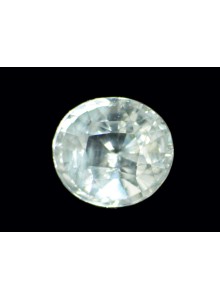 CERTIFIED WHITE SAPPHIRE 1.34 CTS OVAL SHAPE- NATURAL SRI LANKA GEMSTONE - 21196 