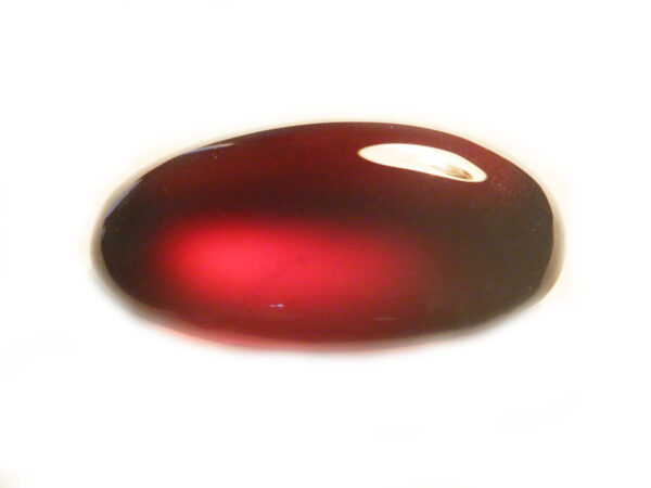 HESSONITE GARNET CABOCHON 56.41 CTS 17452 - ORANGE RED 100% NATURAL - Image 2