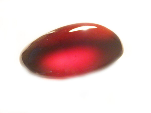 HESSONITE GARNET CABOCHON 56.41 CTS 17452 - ORANGE RED 100% NATURAL