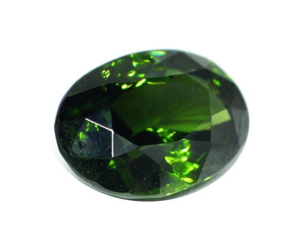 ZIRCON NATURAL DEEP GREEN 4.48 Cts 19736 - Flawless Gorgeous Deep Green