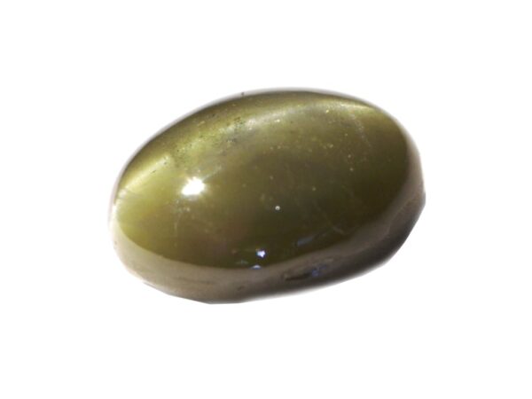 CERTIFIED CHRYSOBERYL CATS EYE DARK GREEN 3.50 Cts NATURAL CEYLON GEMSTONE 20413 - Image 3