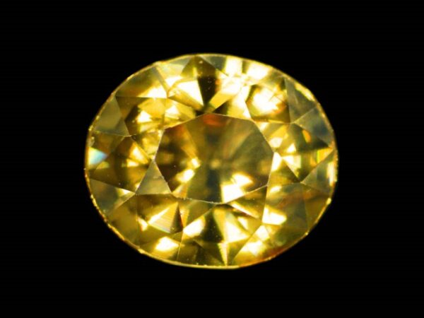 ZIRCON GOLDEN YELLOW NATURAL 4.61 Cts OVAL SHAPE SRI LANKA LOOSE GEMSTONE 20536