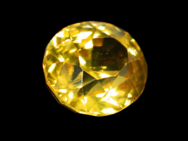 ZIRCON GOLDEN YELLOW NATURAL 3.00 Cts OVAL SHAPE SRI LANKA LOOSE GEMSTONE 20537 - Image 2