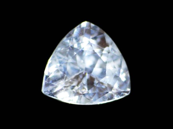 WHITE SAPPHIRE BLUE TINTED 1.13 Cts TRILLIANT SHAPE NATURAL SRI LANKA LOOSE GEM