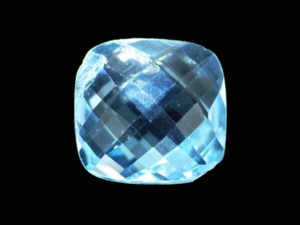 BLUE TOPAZ CHECK BOARD CUT 6.83 CTS - NATURAL SRI LANKA LOOSE GEMSTONE 20762