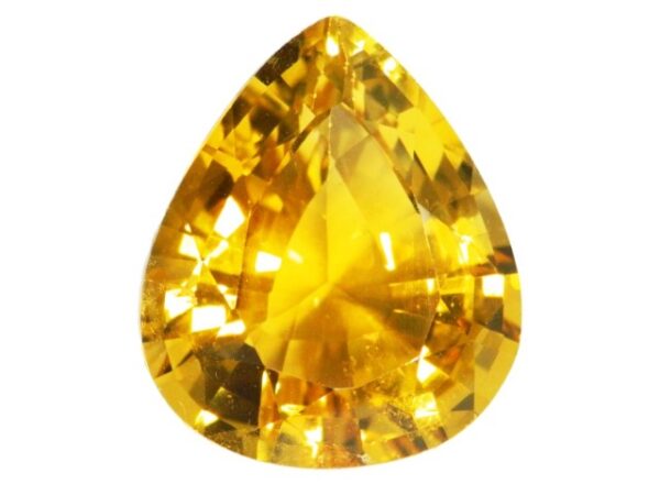 GOLDEN CITRINE PEAR SHAPE 24.09 CARATS NATURAL SRI LANKA GEMSTONE - 21184