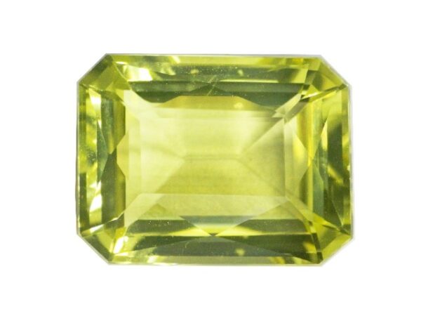 LIME CITRINE LIME GREEN 12.18 Cts NATURAL SRI LANKA LOOSE GEMSTONE - 21386