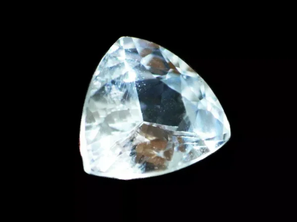 WHITE SAPPHIRE BLUE TINTED 1.13 Cts TRILLIANT SHAPE NATURAL SRI LANKA LOOSE GEM - Image 4