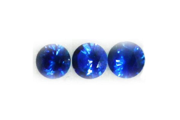 BLUE SAPPHIRE  3 PCS  0.35 CTS - NATURAL CEYLON LOOSE GEM - 17797 - Image 2