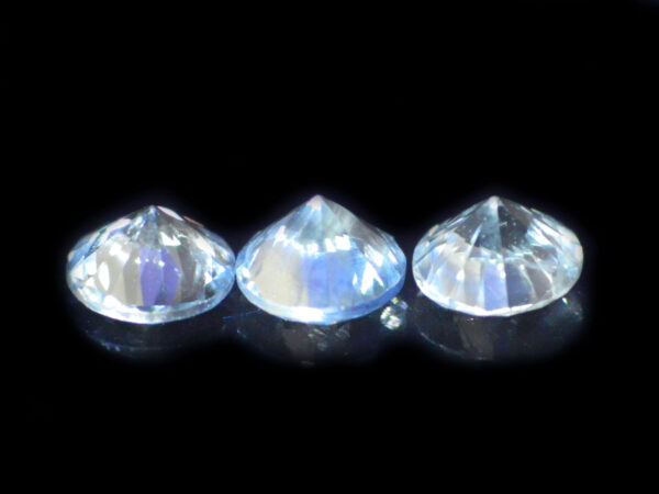 WHITE SAPPHIRE 3 Pcs 0.71 Cts 18651 - NATURAL SRI LANKA LOOSE GEMSTONE - Image 3