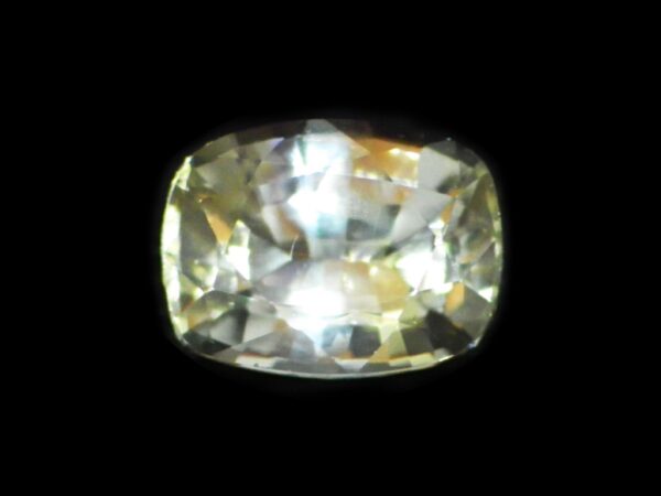 WHITE SAPPHIRE YELLOW TINTED 0.99 CTS NATURAL CEYLON GEM 19040