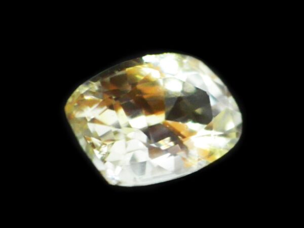 WHITE SAPPHIRE YELLOW TINTED 0.99 CTS NATURAL CEYLON GEM 19040 - Image 2