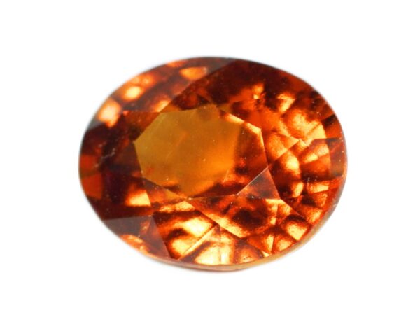 HESSONITE GARNET REDDISH ORANGE 3.25 CTS NATURAL CEYLON GEM - Image 2