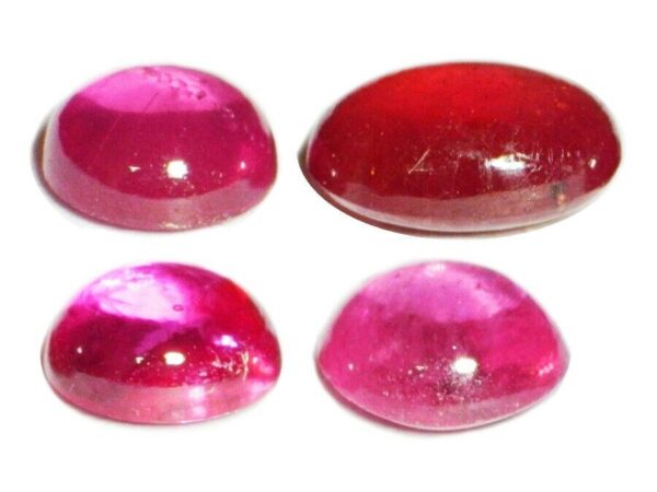 PINK SAPPHIRE CABOCHONS 4 Pcs 1.99 Cts OVAL SHAPE NATURAL CEYLON LOOSE GEMSTONE - Image 4