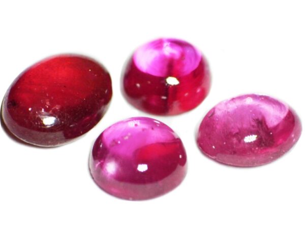 PINK SAPPHIRE CABOCHONS 4 Pcs 1.99 Cts OVAL SHAPE NATURAL CEYLON LOOSE GEMSTONE - Image 3