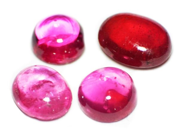 PINK SAPPHIRE CABOCHONS 4 Pcs 1.99 Cts OVAL SHAPE NATURAL CEYLON LOOSE GEMSTONE