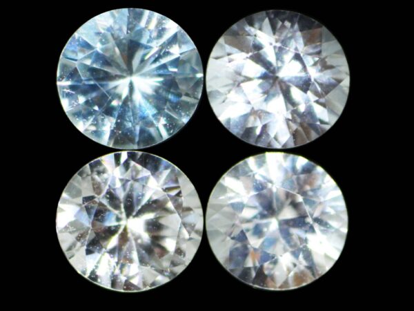 WHITE SAPPHIRE 4 Pcs 1.62 Cts NATURAL SRI LANKA LOOSE GEMSTONE 20235