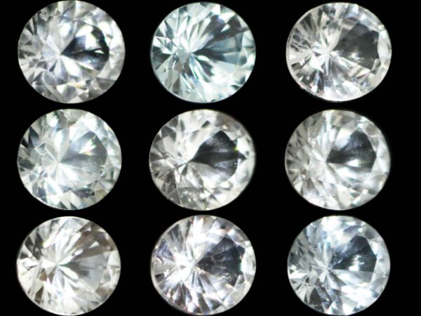 WHITE SAPPHIRE 9 Pcs 1.97 Cts NATURAL SRI LANKA LOOSE GEMSTONE 20236