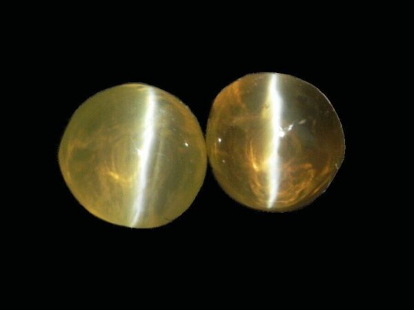 CHRYSOBERYL CATS EYE 2 PAIR 1.11 Cts NATURAL SRI LANKA LOOSE GEMSTONE - 20808